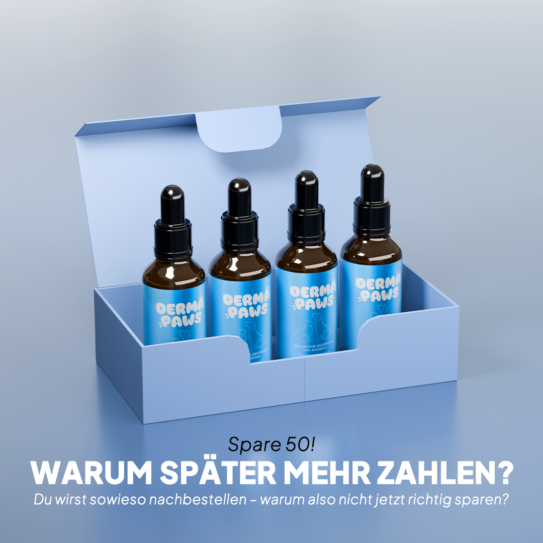 DermaPaws – Von Tierärzten empfohlene Tropfen zur Unterstützung bei Darmfunktionsstörungen &  Linderung von Juckreiz